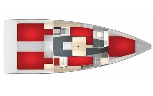 Pogo36 for Fastailing. 3-cabin version