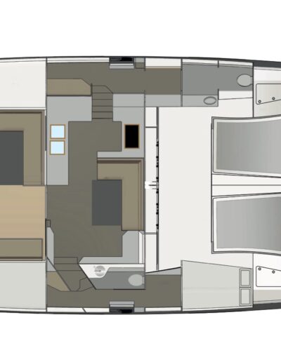 CURRENT MARINE46 FASTSAILING CHARTER GREECE Interior Plan