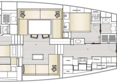 SOLARIS 72 INTERIOR PLAN FASTSAILING CHARTER